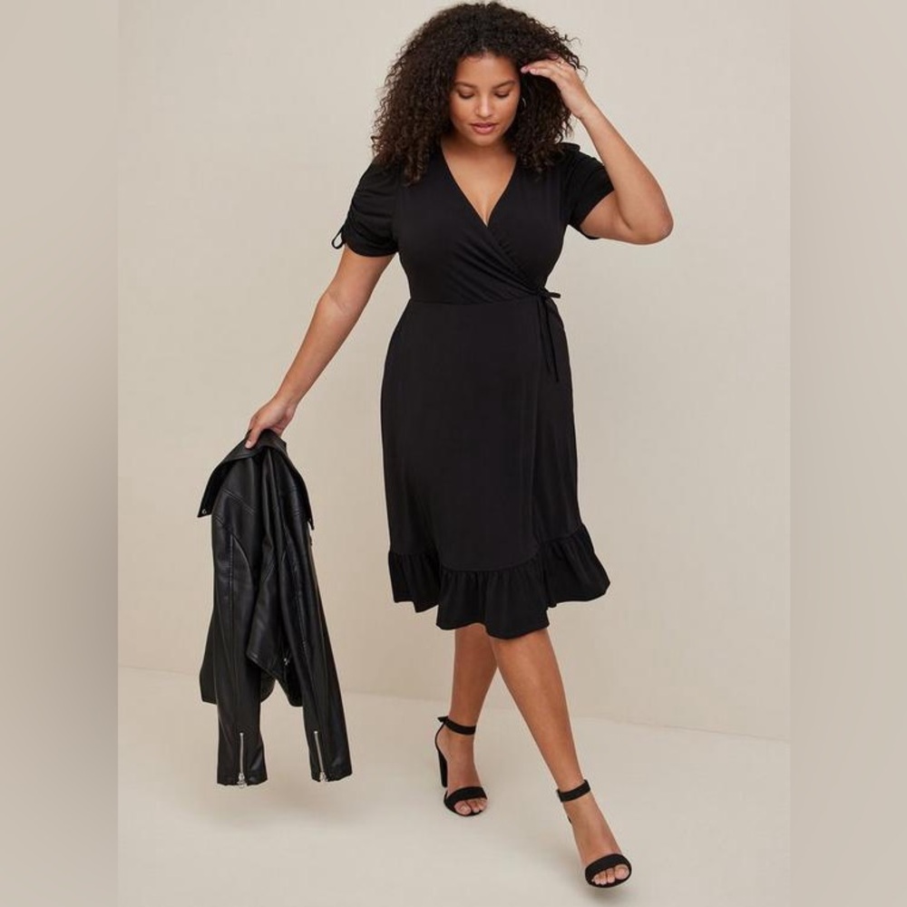 Torrid Black Studio Wrap Dress